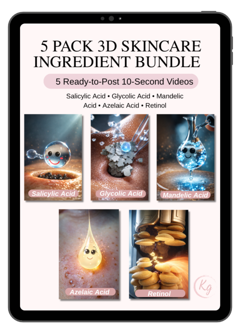 5 SKINCARE INGREDIENTS EXPLAINED IN 10-SECOND 3D ANIMATION REELS