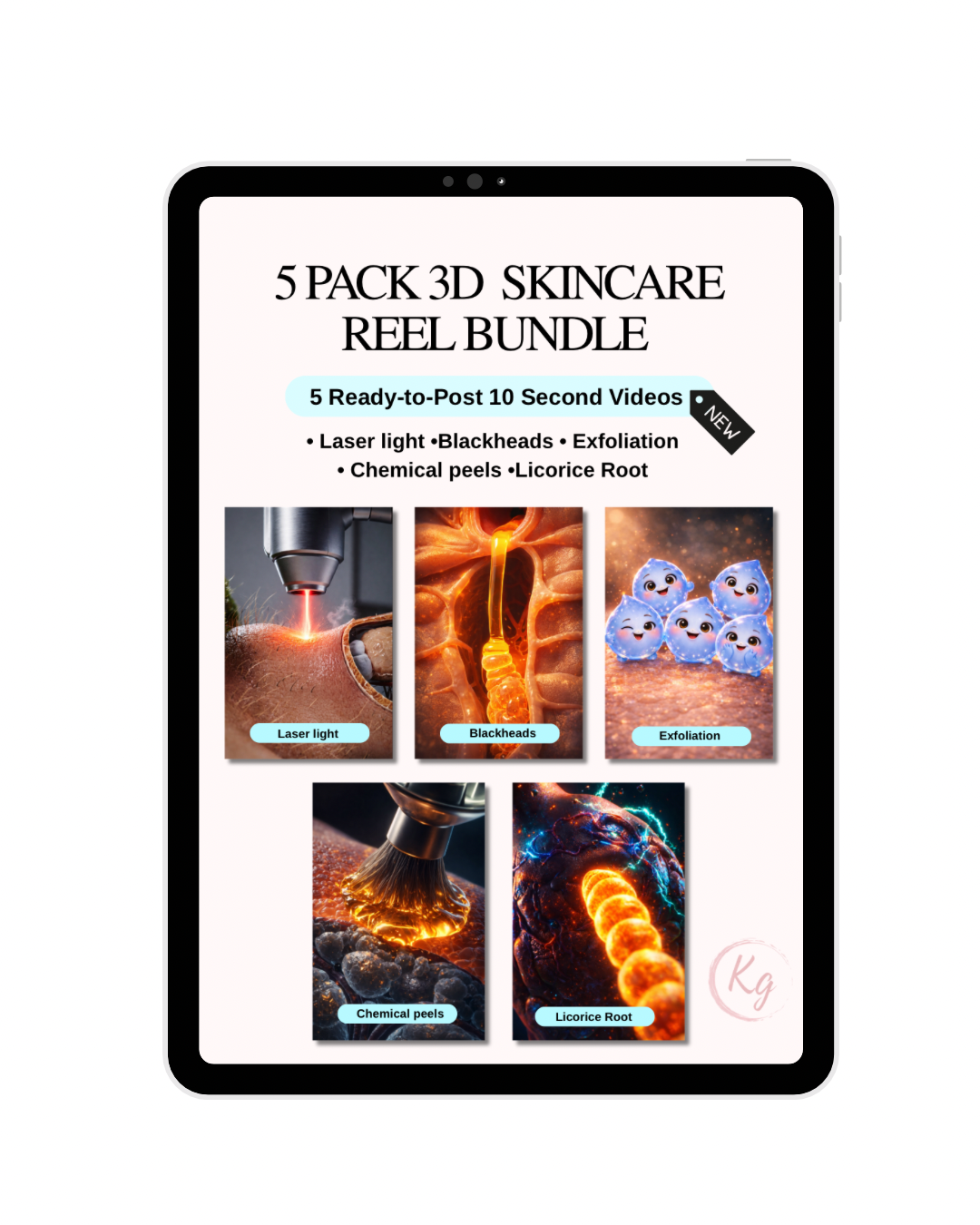 5 PACK 3D SKINCARE 10 SEC REEL BUNDLE